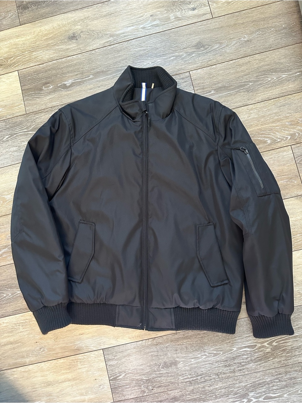 Calvin Klein Black Men's Water Resistant Bomber Jacket